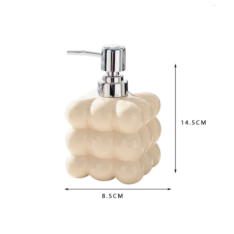 Creative Bubble Shaped Ceramic Shampoo Bottle Northern Europe Kitchen Bathroom Accessories Shower Gel Dispenser Soap Bottle