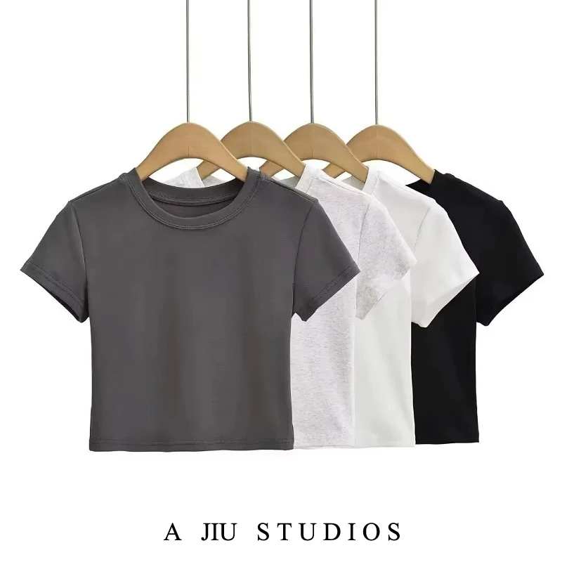 アメリカン・スレ・ホットガール・ラウンド・ネオート・スヴェ・ティアート・ウィメンズ・サマー・スリムフィット・ハイウエスト・オートレングス・ベリーベアリング・ベース・ティアート...