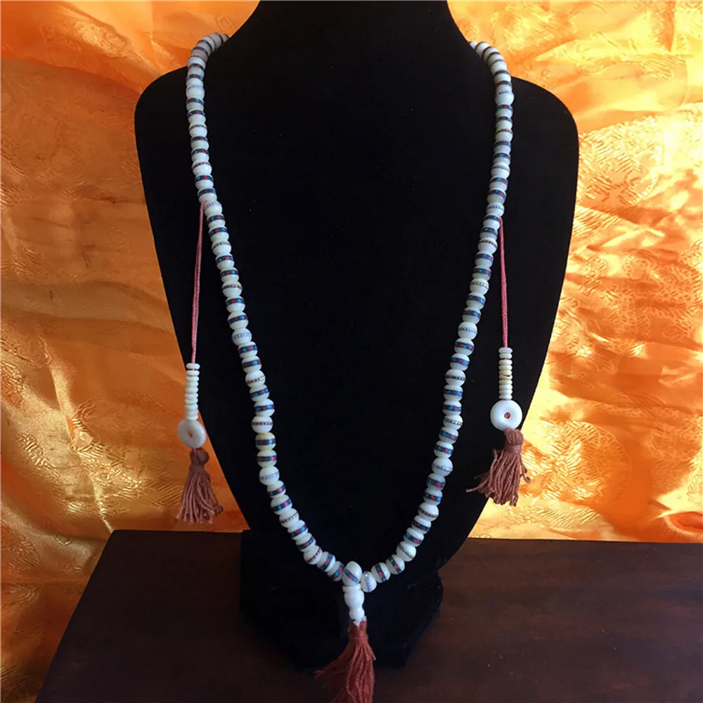 75MM TIBETAN 100% NATURAL BLESSED MALA NECKLACE 108 BEADS