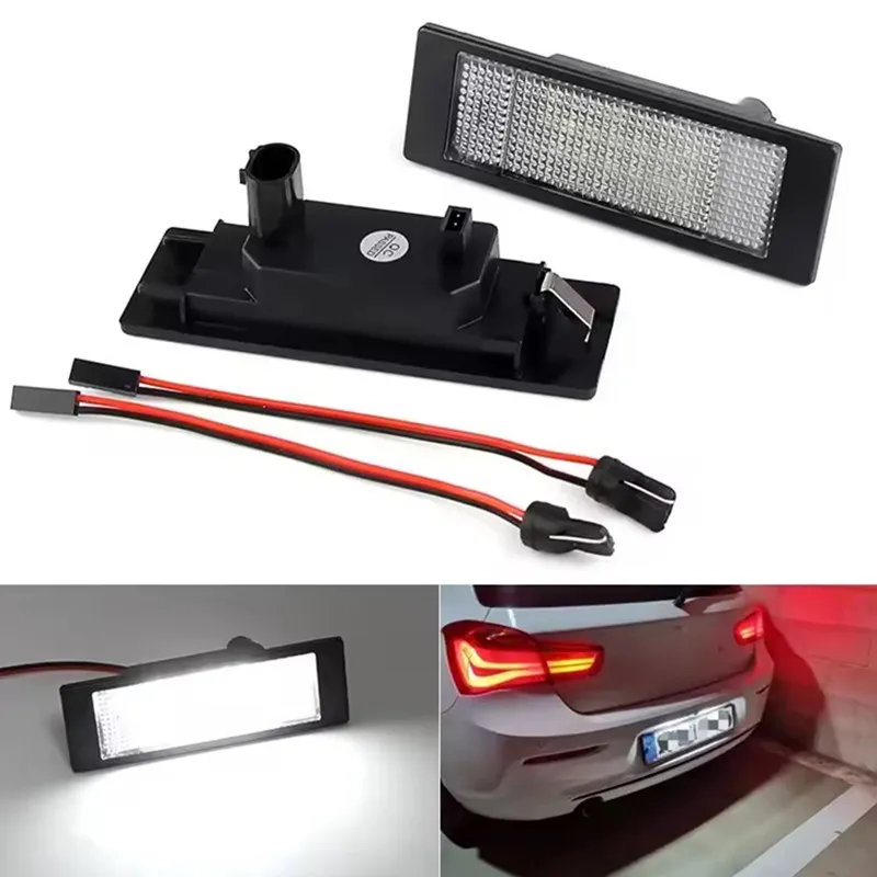 2pcs CANbus Error Free LED Rear Number Plate Light Lamp For BMW 1 Series E81 E87 E63 E64 M6 E85 E86 Z4 F12 F13 For MINI R60 R61