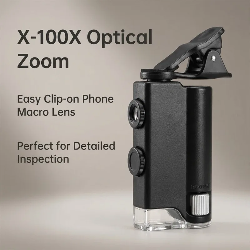 顕微鏡？携帯用　20X-100X　C.O.C 60x-100x Zoom LED Microscope Magnifier Micro Mobile Phone Lens