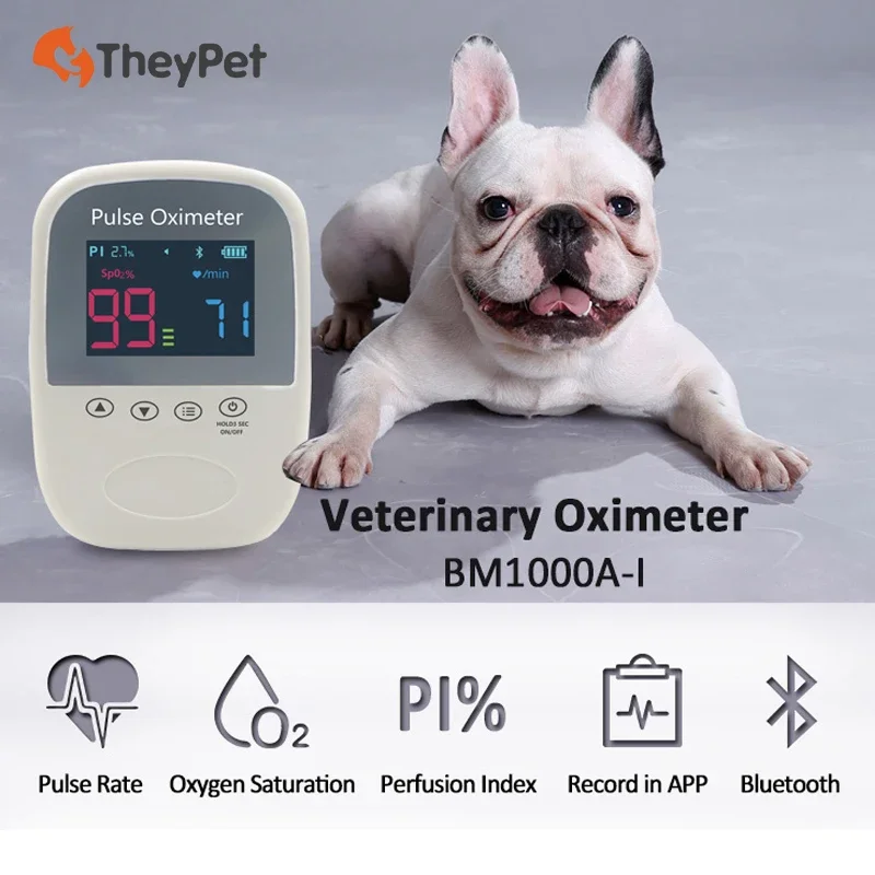 Economic Vet Medical Bluetooth Pulse Oximeter Free App Equipment for Veterinary Use