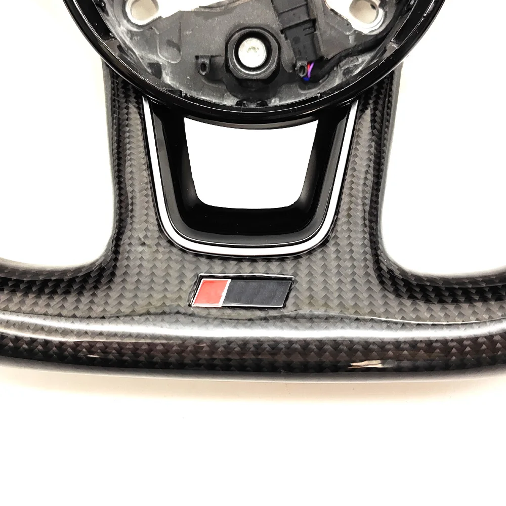 Carbon fiber Steering Wheel S RS Sline for Audi A4 B9 with multifunctional buttons and paddles, Car Accessories