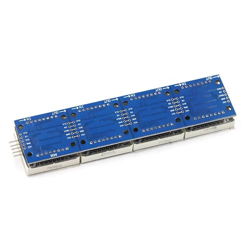 Módulo de matriz de puntos MAX7219 para microcontrolador Arduino 4 en una pantalla con línea 5P