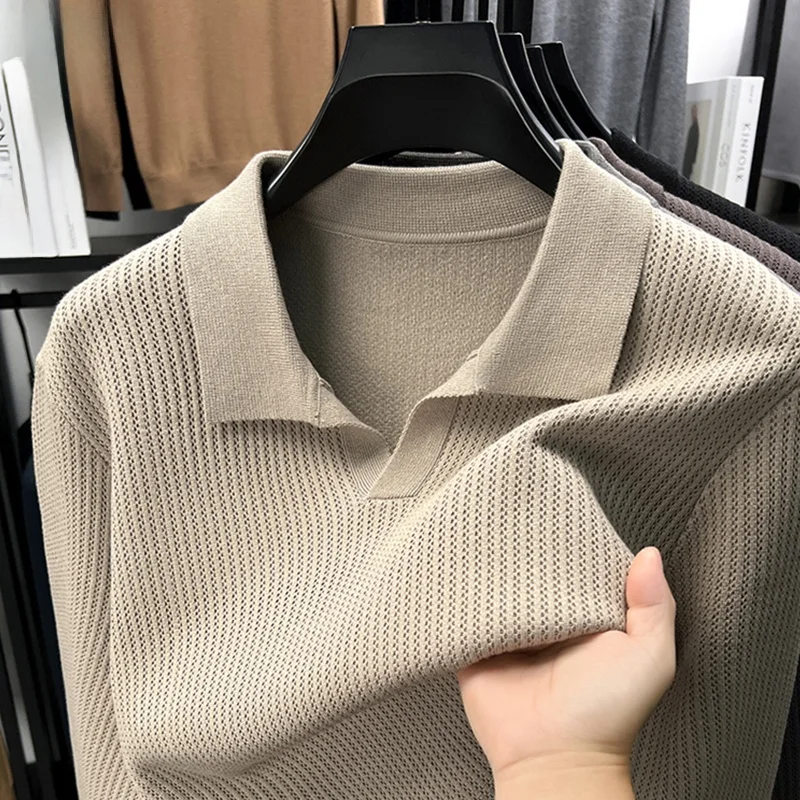 

Woodpeer осень-зима Seagull V-ne мужская повседневная трикотажная футболка irt Base Layer Long Sve из мягкой смеси полиэстера