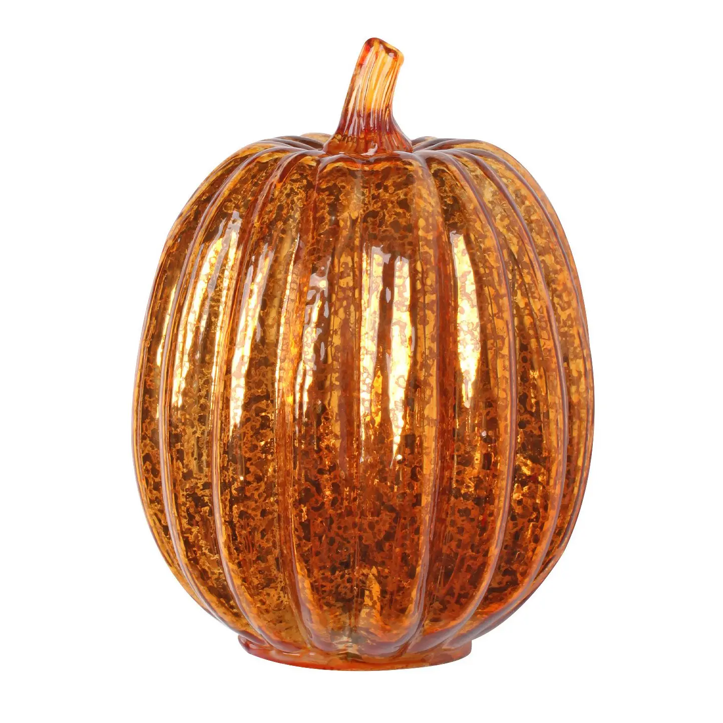 Glass Pumpkin Illuminated with Timer Ornaments Led Light for Centerpiece Thanksgiving Halloween Autumn Decoration S