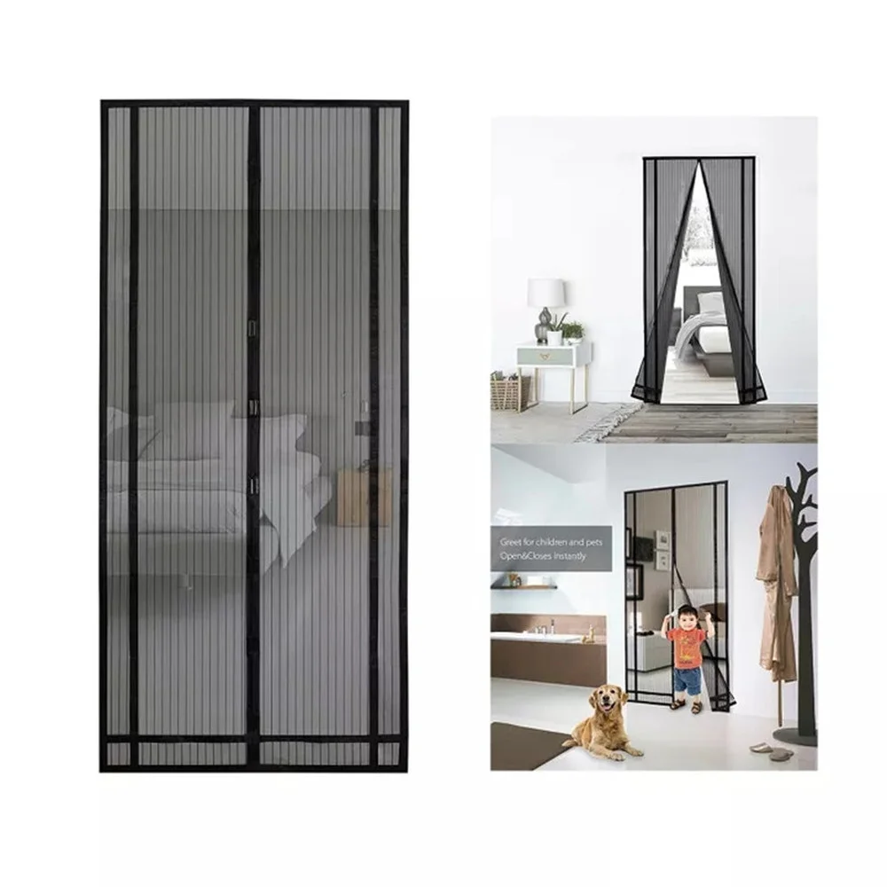 Punch-free Magnetic Mosquito Net Anti Bug Insect Fly Mesh Door Curtains Automatic Closing Screen Suitable For Home Sliding Door