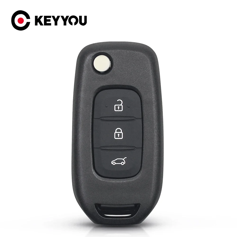 

KEYYOU 3 Buttons For Renault Captur Symbol Kadjar Kaptur Megane 3 Smart Remote Case Replacement Flip Car Key Shell