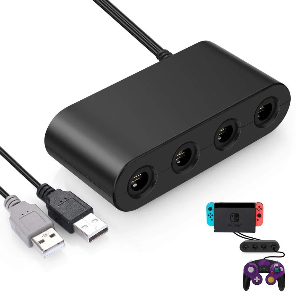 Multi Handle Control For Switch Game-cube Adapter Super Smash Bros Controller Adapter.Support Turbo and Vibration Features