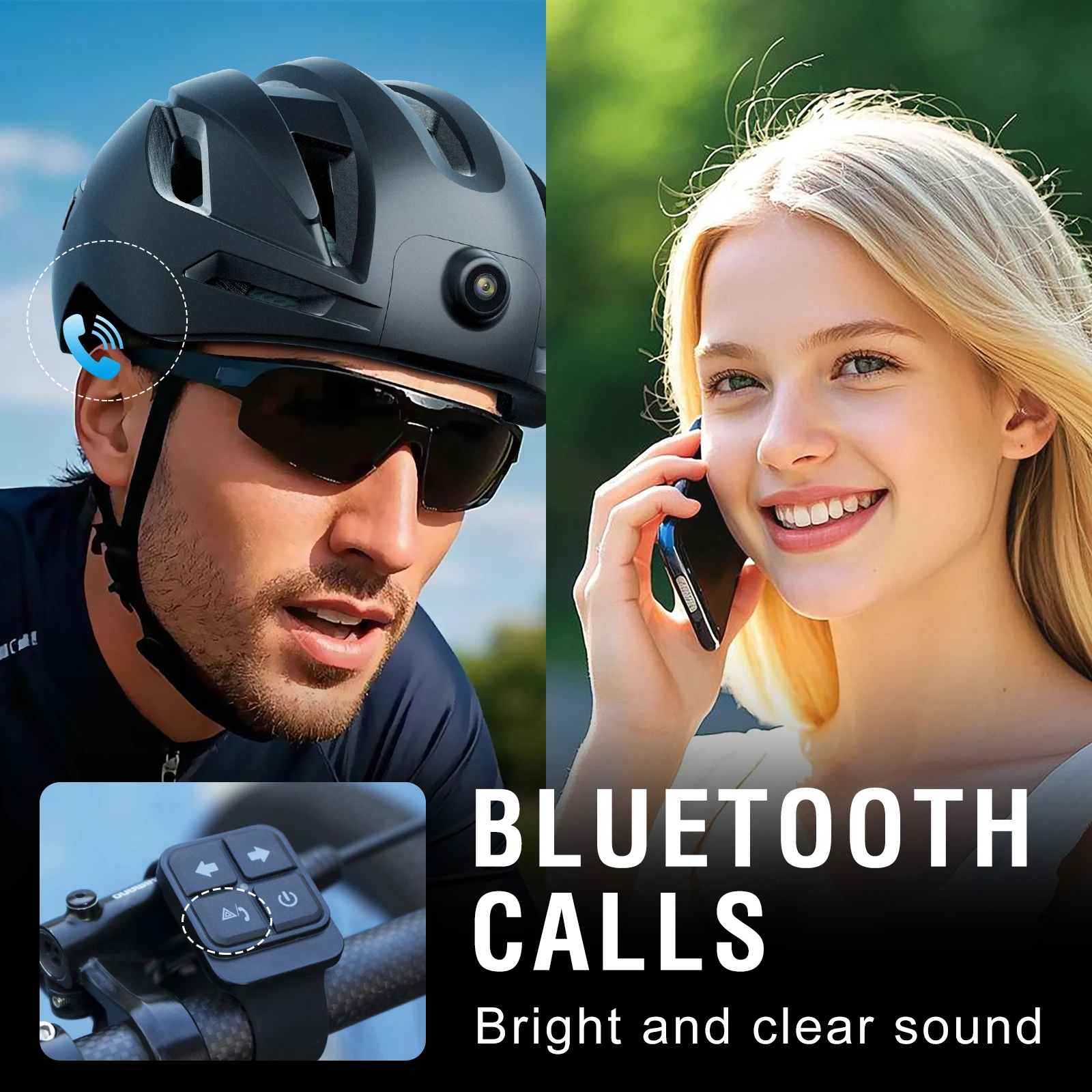 

Cycling Helmet Action Camera Video Recording Sports Camera with Bluetooth GPS Track for Adults