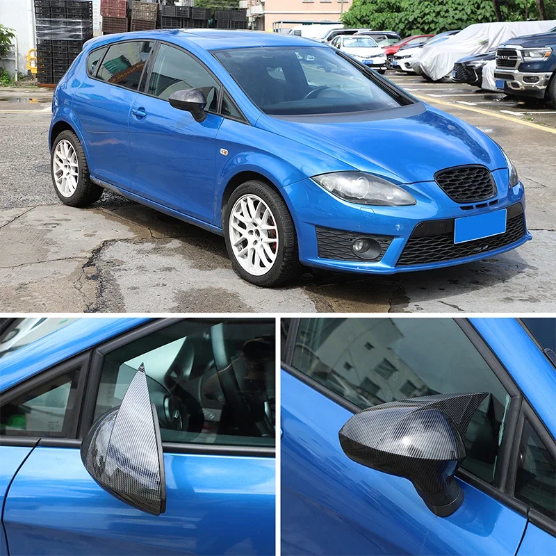 

For Seat Leon MK2 2009-2012 Ibiza MK4 2008-2017 Car Rearview Door Side Mirror Cover Wing Cap Exterior Housing Shell Trim ABS