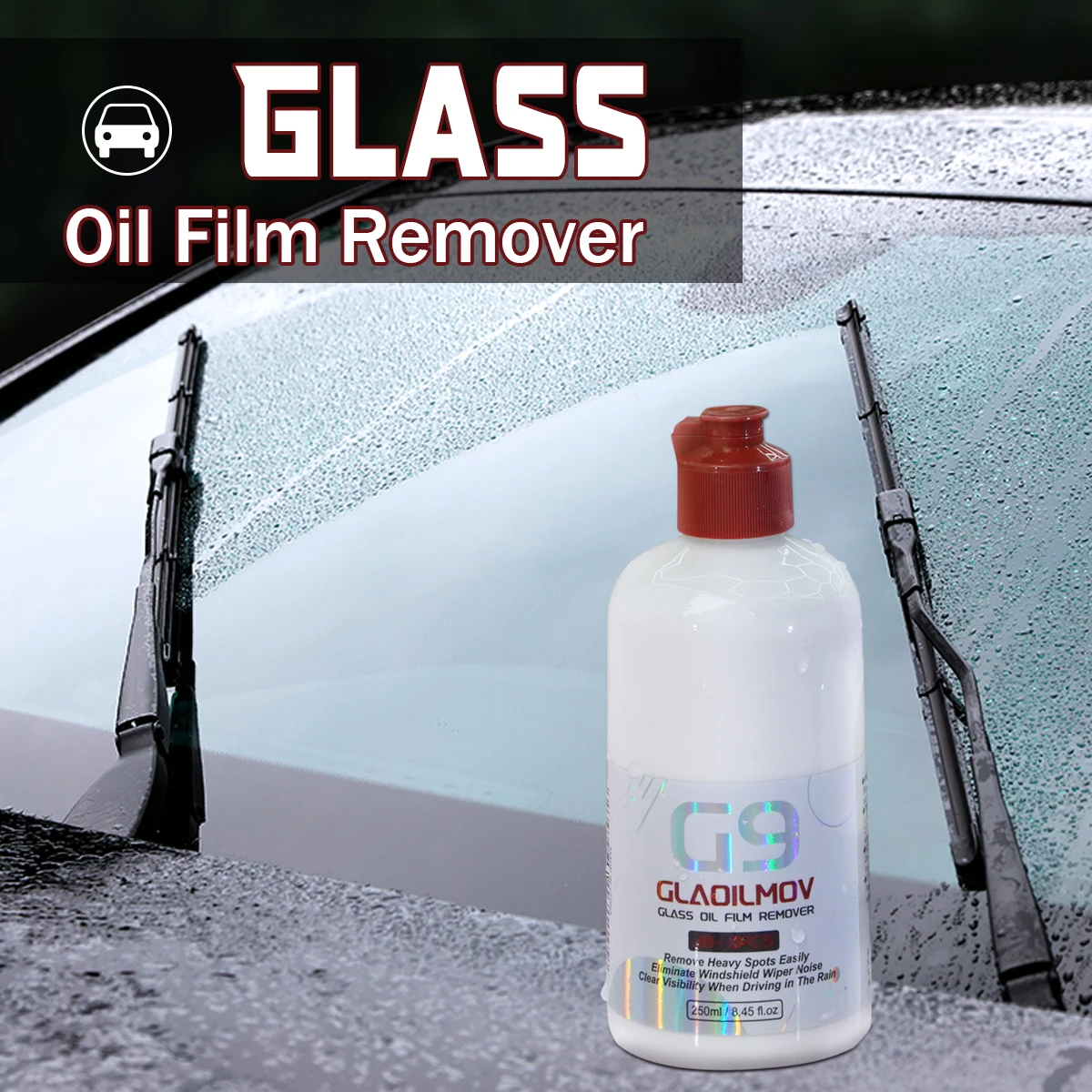 Glass Oil Film Remover Hard Spot degreasing Waxes Oils Car Cleaning Glass Cleaner for Windshield Car Accessory G9 GLAOILMOV