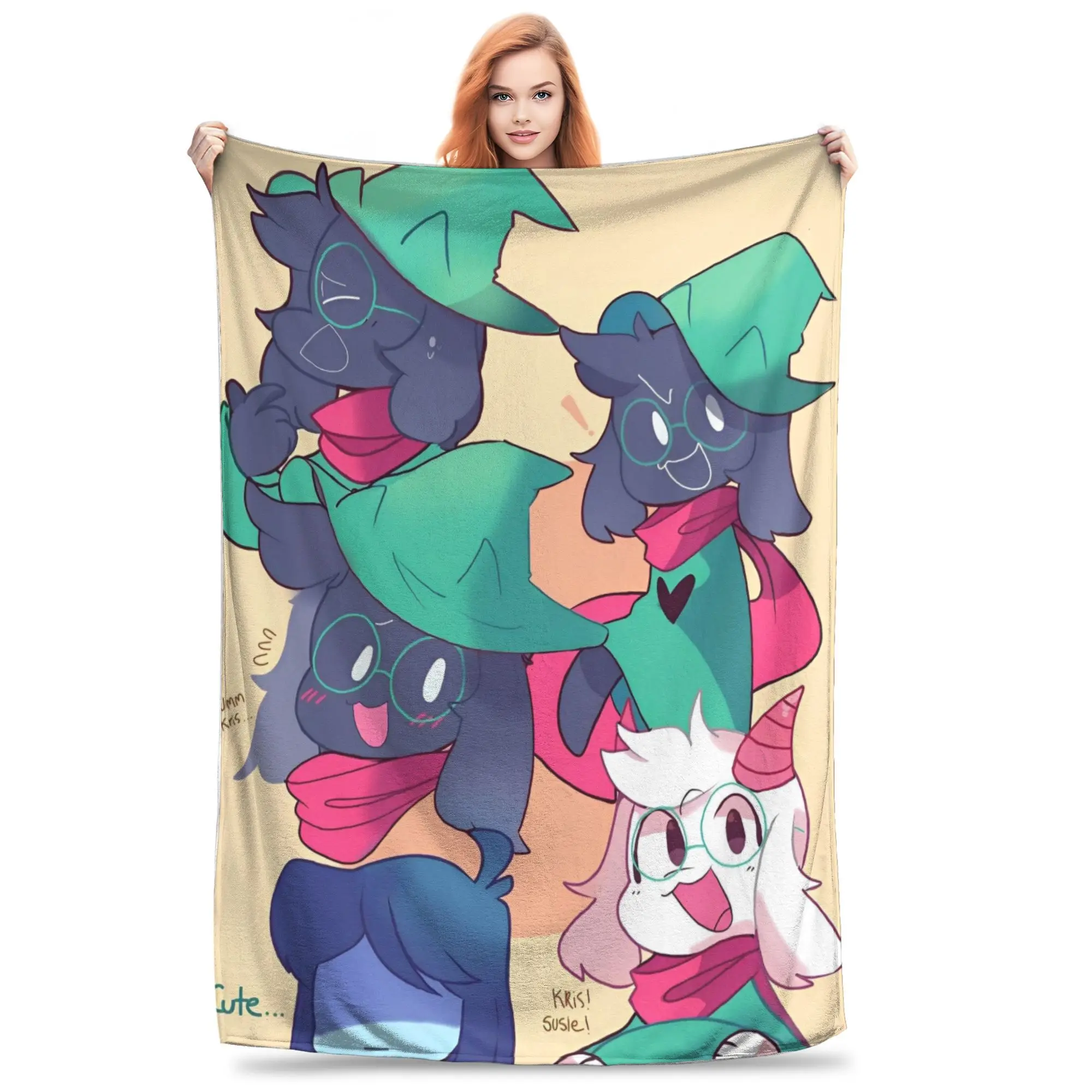 

Deltarune Game Blanket Fleece All Season Multifunction Super Warm Throw Blanket for Sofa Office Bedspread