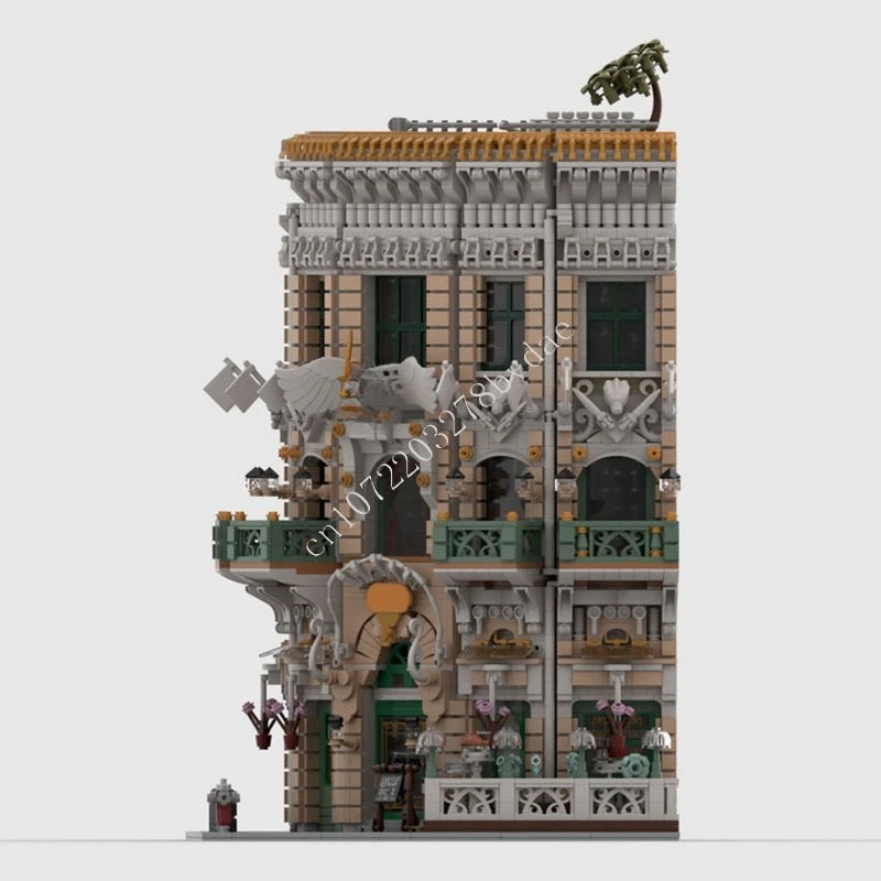 6898 PCS City Modular Cafe Fleur Extension Building Blocks Architecture Scene Assembly Educational Model Toy Gift For Decoration