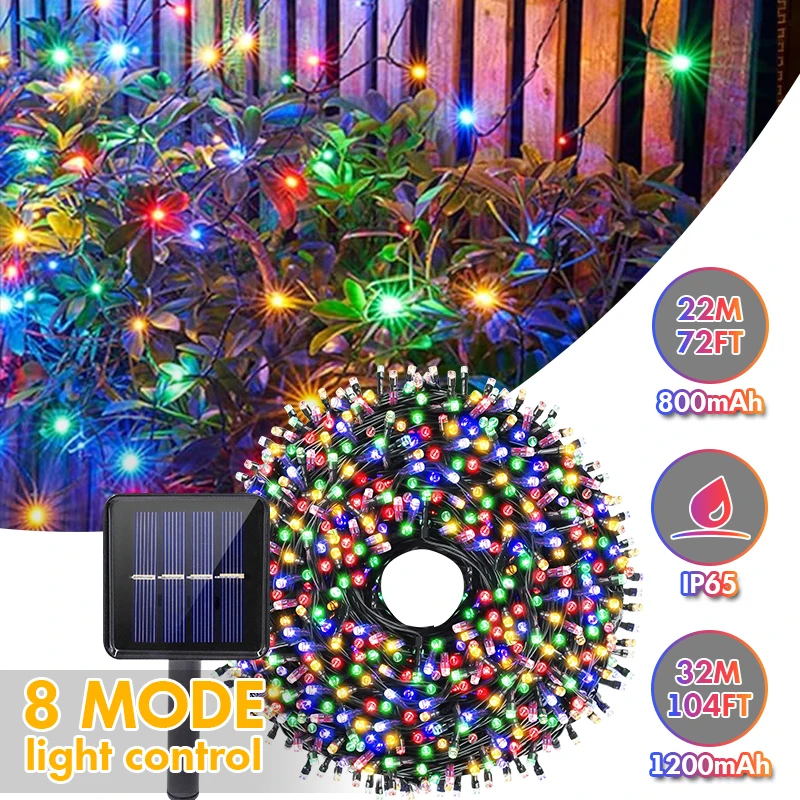 

F2 LED Outdoor Solar Christmas Light Solar Lamp Garden Christmas Light Xmas Tree Decoration IP65 Fairy String Light Lamp Garland