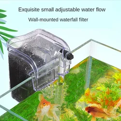 Waterfall Filter for Fish Tank Cleaning, aerobic Pump, Aquarium, Wall Mounted, Silent, External Hanging