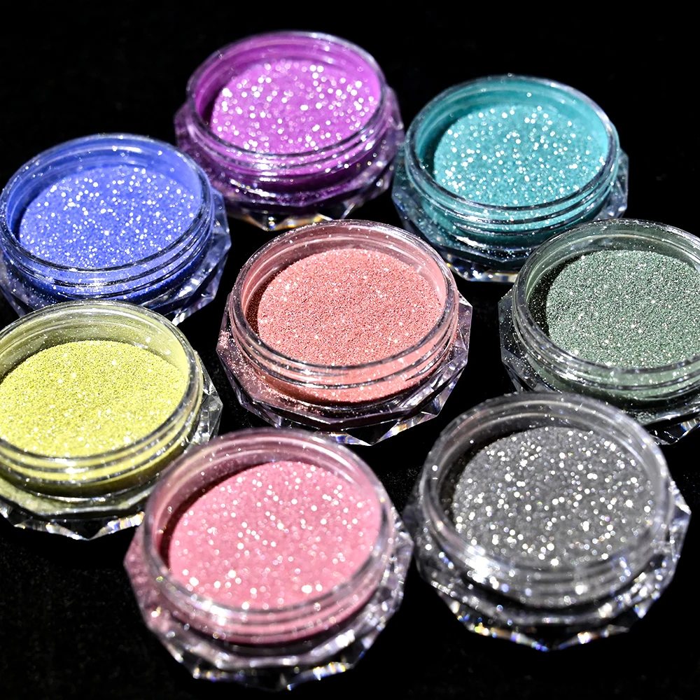 1 Kavanoz Yansıtıcı Termal Tırnak Tozu Holografik Sıcaklık Rengi Değişen Krom Pigment Tozu Nail Art Glitter Manikür Çıkartmaları