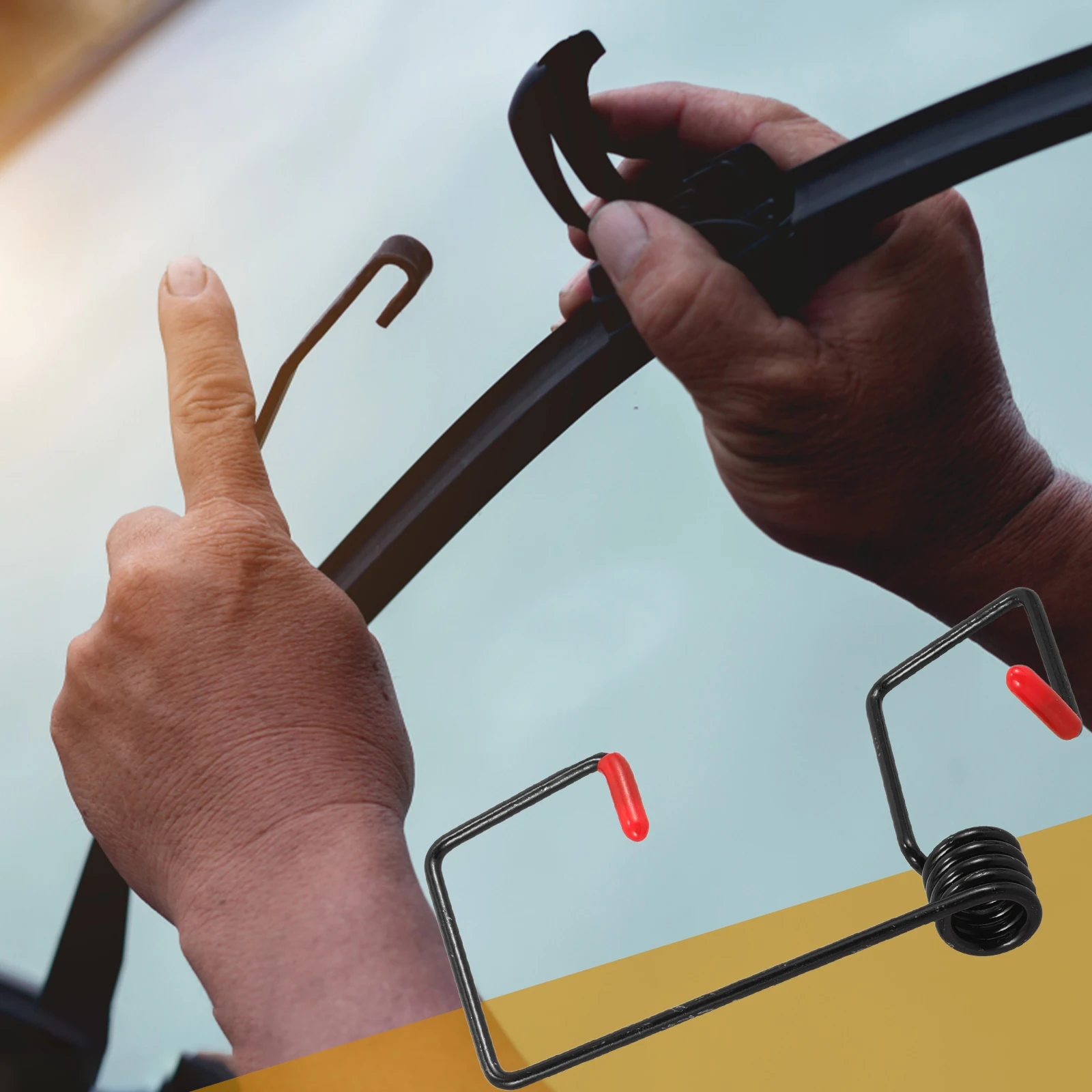 

2pcs Arm Spring Black Pressure Tension Replacement Car Windshield Mount Durable Practical Accessories