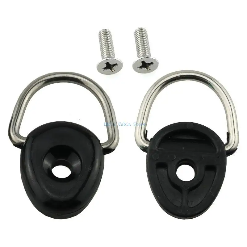 

XXFC 10Pcs Kayak Fishing Riggings Round D Rings Buckles Kayak D Rings with Screw for Boats Deck Mount Fitting Hardware Enduring