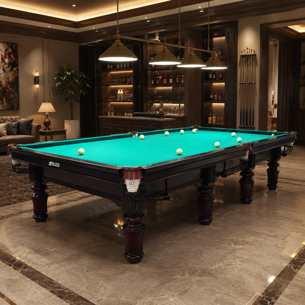 2026 12ft Russian Pyramid Billiard Table 45mm Slate Pool Snooker Table  Wholesale for Club Owners and Distributors