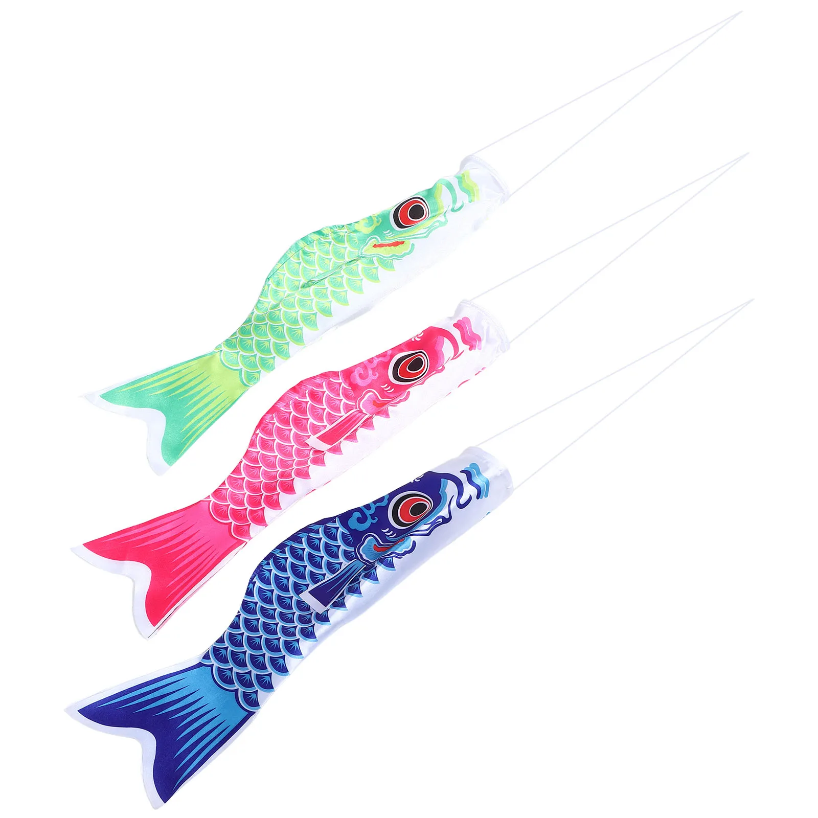 

3 Pcs Carp Banner Garden Decor Outside Hanging Decors Outdoor Yard Hanging Spring Koi Flag Festival Mini Japan Flag Flags