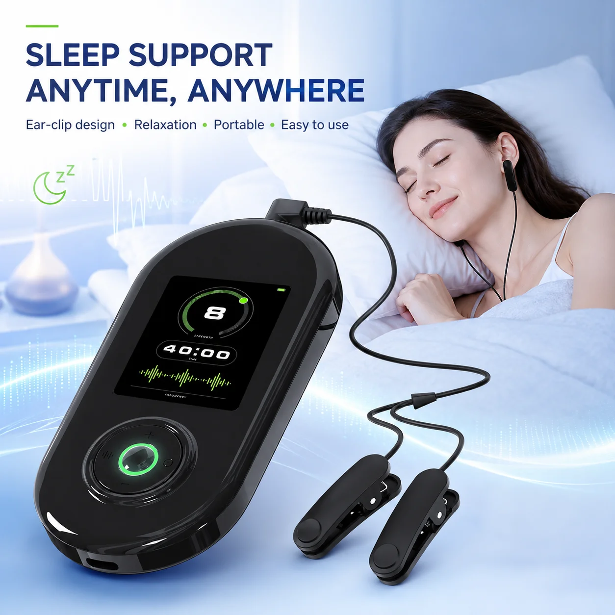 ces-sleep-aid-device-ear-clip-microcurrent-relaxation-support-with-3-modes-9-levels-smart-timer-portable-rechargeable-design