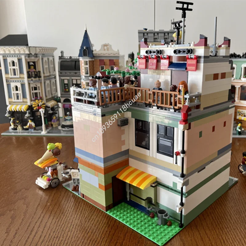 2426 pièces MOC le bureau Chinatown modèle modulaire blocs de Construction Construction assembler jouet idée brique cadeaux de noël anniversaire