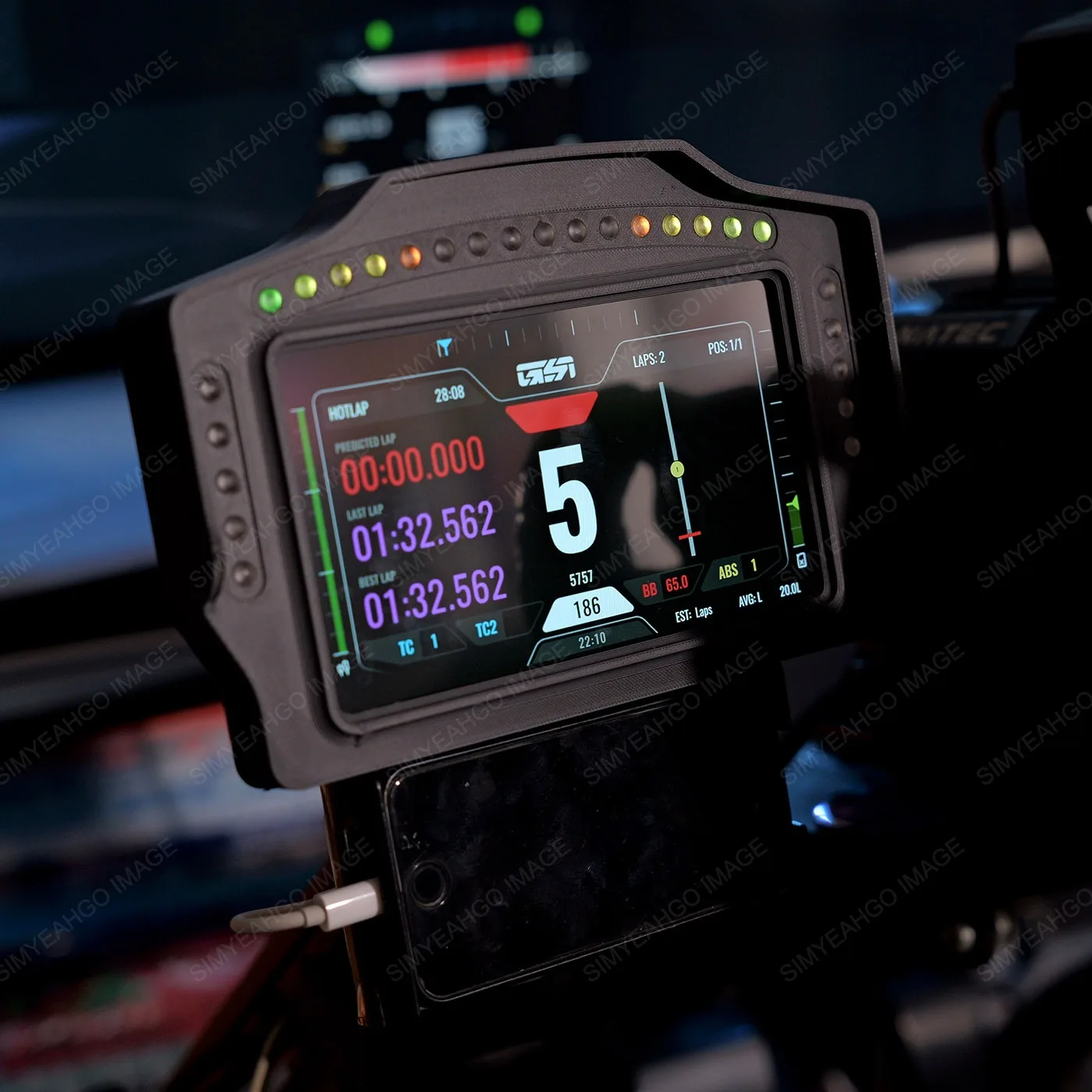 ألعاب الكمبيوتر Simracing 7 بوصة لوحة عرض سرعة الأدوات متعددة الوظائف لملحقات MOZA FANATEC Simagic Logitech G29 #4