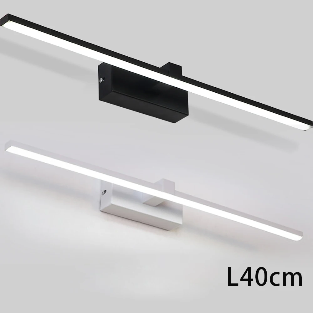 50CM White Wall Lamp Warm White for Bathroom Mirror, Interior Candlestick, Bathroom Cabinet Lamp, 9W, 12W, Modern LED AC90-260V