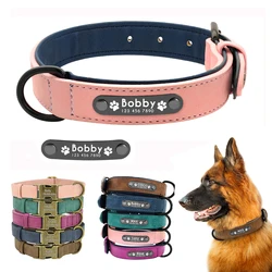 Dog Collars Personalized Dog Buckle Collars Free Engraving Name ID Tags For Small Medium Large Dogs Pug Pitbull Bulldog Beagle