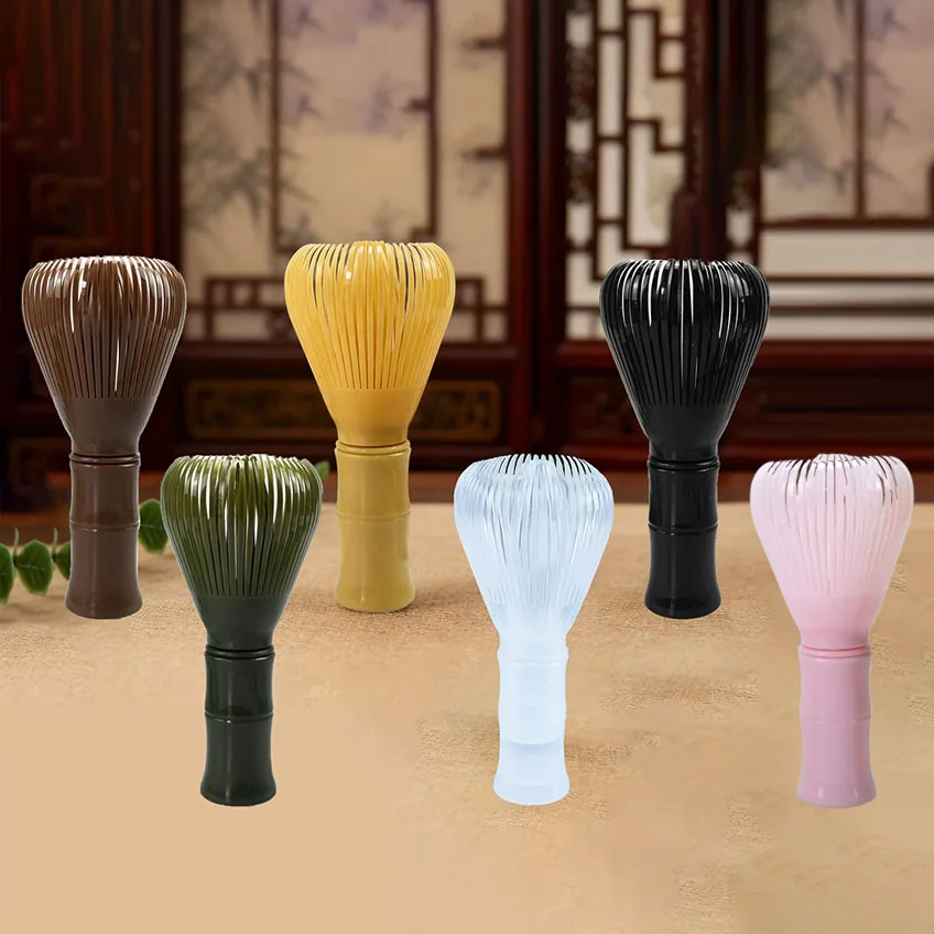 1 batidor de plástico para té Matcha, batidor de Matcha con soporte, batidor de Matcha de calidad alimentaria, batidor de Matcha de resina Chasen