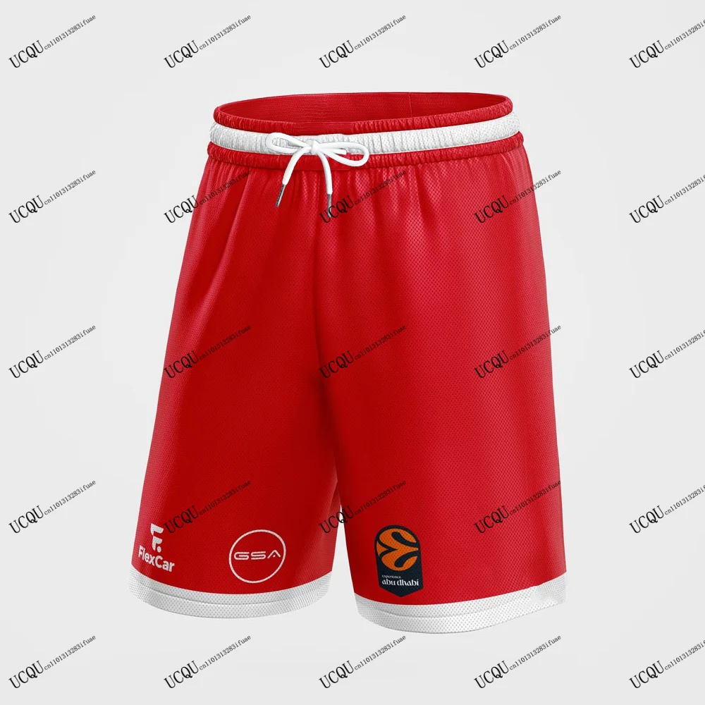 Grecia Baloncesto Olympiacos 2025-26 Recién llegados Pantalones cortos con cordón Estilo deportivo informal Local visitante # 16 Adulto 3D Impreso Unisex