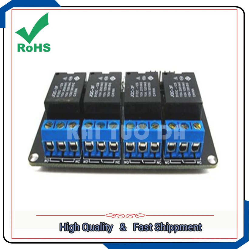 Single-chip 4-way/four channel relay expansion board high-current relay module multi-channel optional