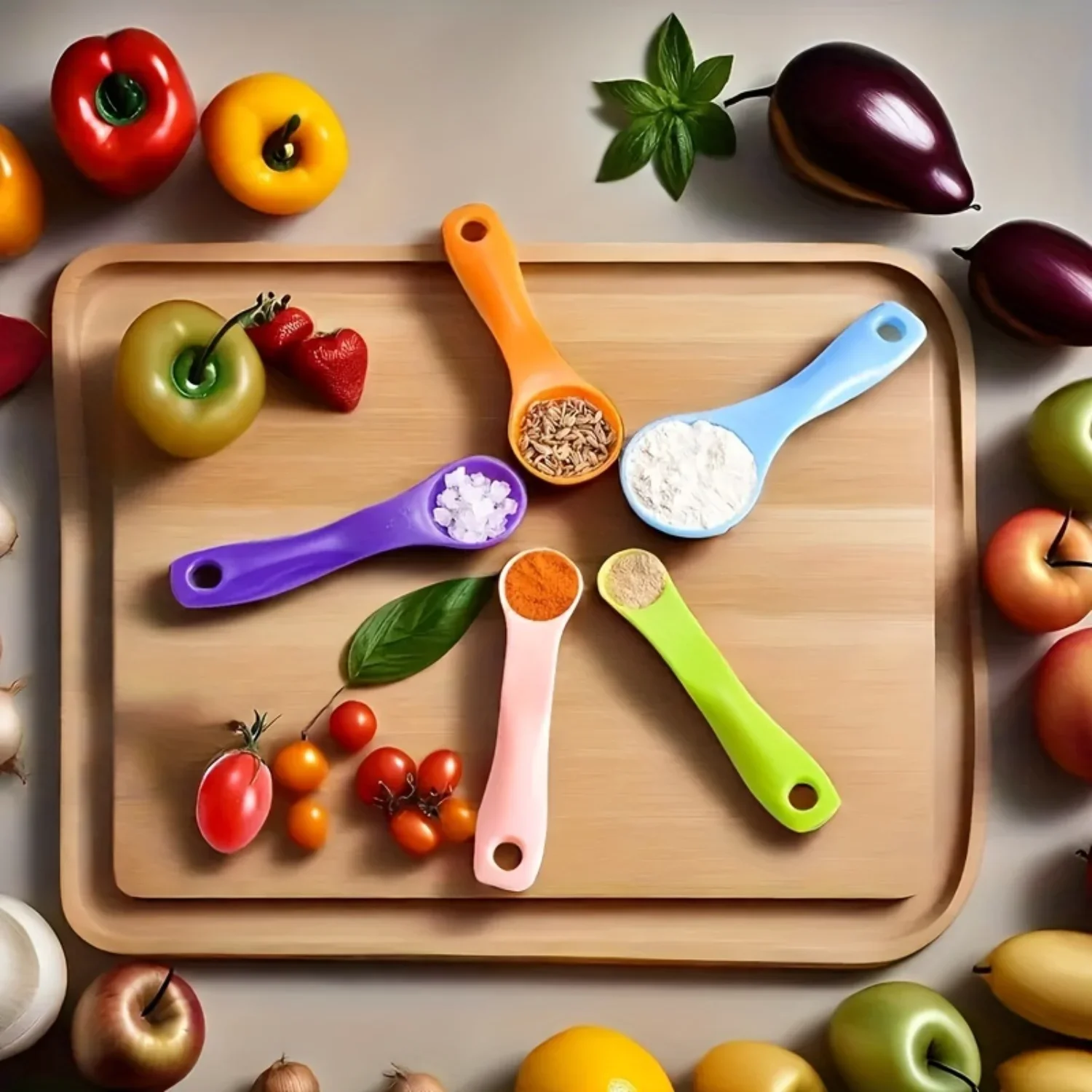 مجموعة أكواب قياس خالية من مادة BPA مع ملعقة، أكواب قابلة للتكديس لقياسات الطبخ والخبز الدقيقة، صنبور ومقبض سهل الصب، 3/5 بكسل