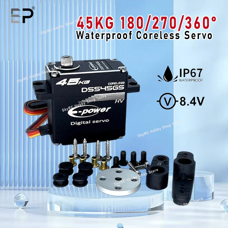 

Waterproof 45KG D5535GS Servo 180/270/360° Aluminum Housing Digital Metal Gear HV Coreless E-Power for RC Car Truck Boat