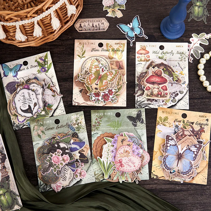 40pcs/lot Kawaii Stationery Stickers Wilderness Chronicles Diary Planner Decorative Mobile Sticker Scrapbooking Craft Sticker