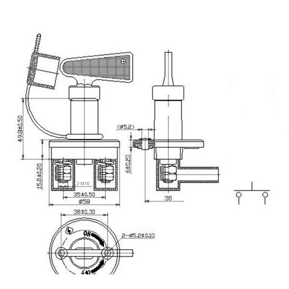 Battery Isolator Disconnector Battery Switch 2 Keys Removable Vehicle Car Modified Main Cut Off Kill Switch 12V 24V 125A