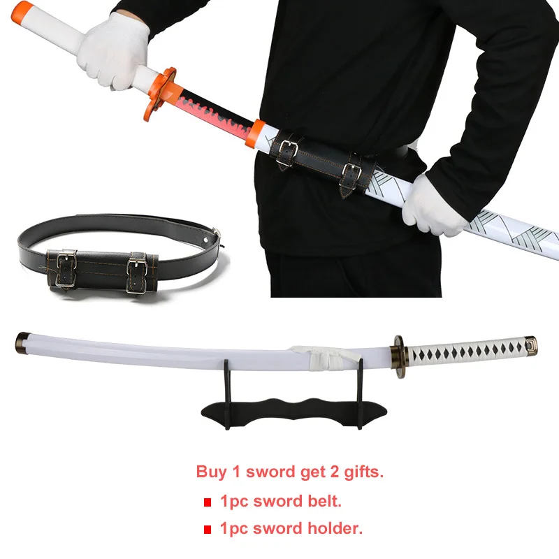 Three-pieces Roronoa Zoro Katana Anime Characters Sword Cosplay Toy Katana Complimentary Belt and Sword Holder