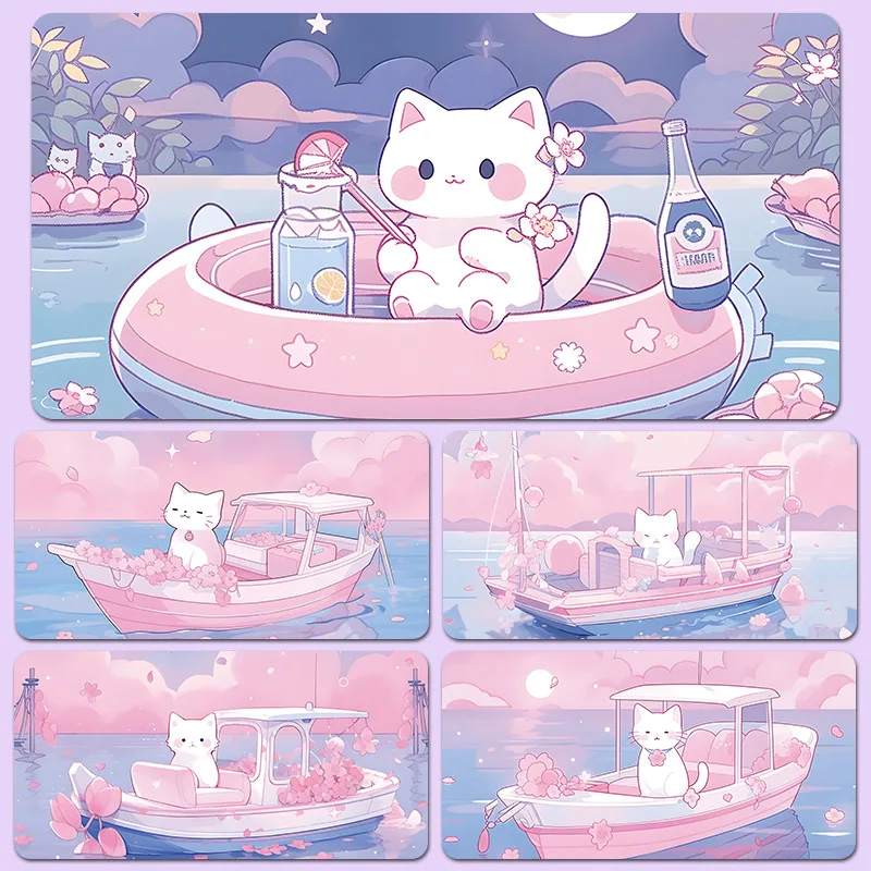 

Cat Dreamy Meow Mouse Pad Keyboard Pad Student Office Game Offices Accessories Extended Pad Gaming Mats Anime Desk Interior