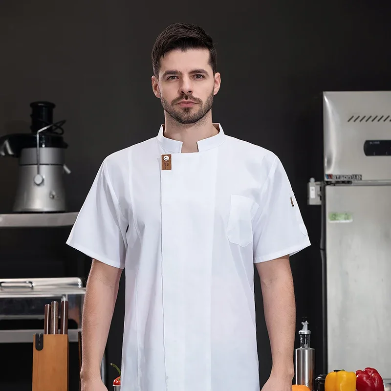 2025halloween Veste de Chef unisexe, chemises de cuisine d'été, uniformes de serveur de Restaurant d'hôtel, vêtements de travail