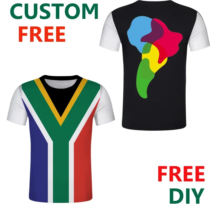 South Africa 3D Custom Men Sport Tshirts Print DIY  Afrika Emblem Tee Shirts Za Homme Shirt Country African ZA Tee Shirt  Jersey