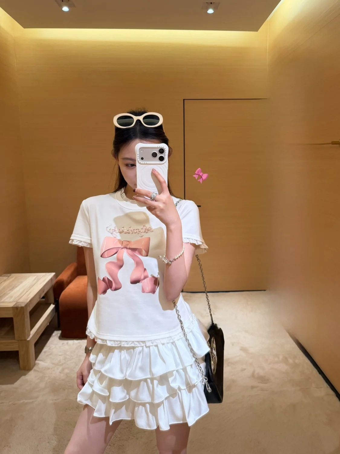 

Белая футболка с коротким рукавом и принтом Angelababy, женская, милая, молодежная, стройнящая, с кружевной отделкой, модная для девушек