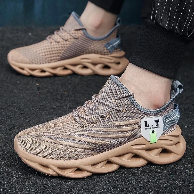 

2026 Mens Sport Shoes Breathable Lightweight Sneakers Outdoor Mesh Black Running Shoes Athletic Jogging Tenis Walking Shoes Man