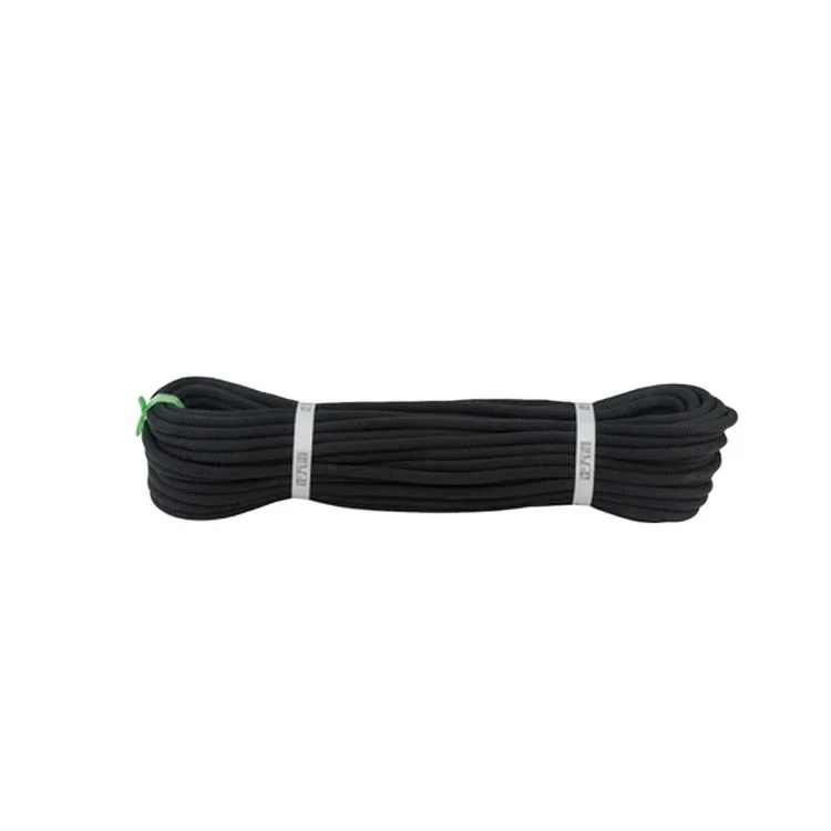 2024 New Cheap Price 10 Meters Long 6mm Black  Bearing  Nylon Braidedr Auxiliary Climbing Rope for Working At Heights