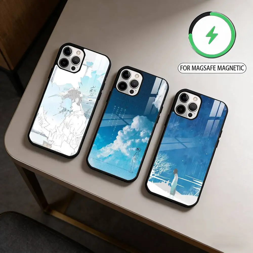 

Band Y-Yorushikas Magnetic For Magsafe Wireless Charging Phone Case For iPhone17,16,15,14,13,12,11 Plus,Pro Max