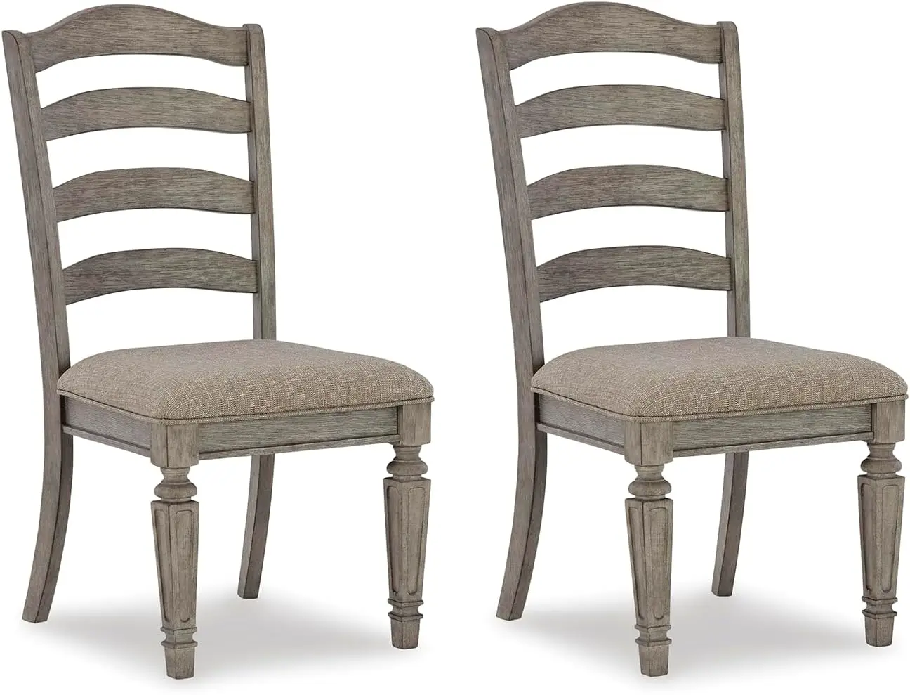 Lodenbay Classic Farmhouse Weathered Dining Chair, Set Of 2, Antique Gray