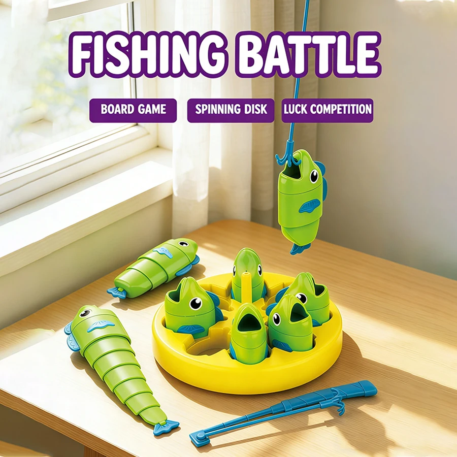 Kids Fishing Game Toy Length Competition Fishing Game Surprise Catch Measure Fish Interactive 2 Player Educational Toy