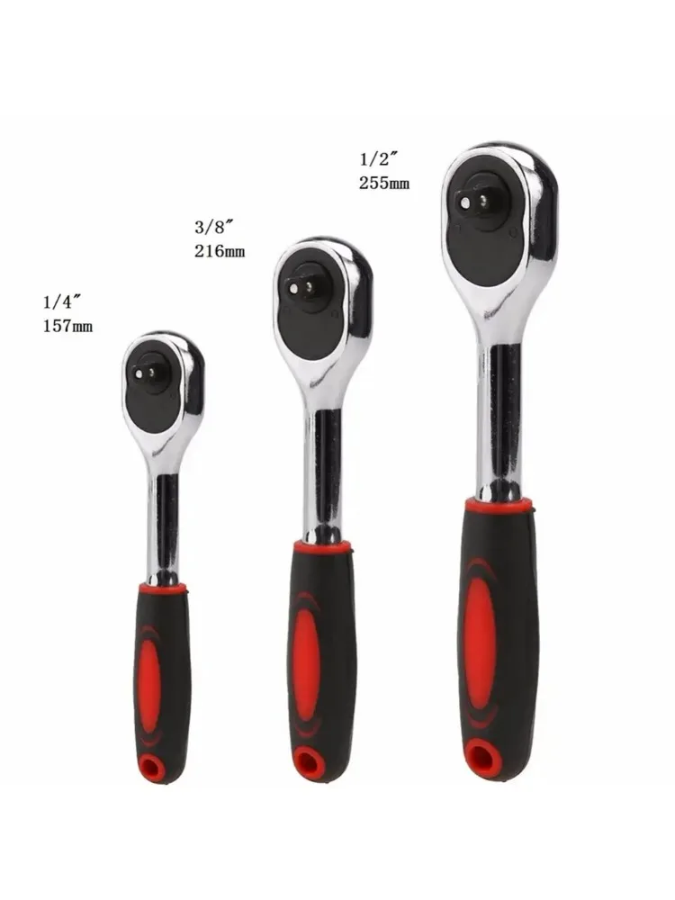 AliExpress WOZOBUY 72 Tooth Quick Ratchet Wrench 1/2 1/4 3/8 3Size Flying Wrenches Two-way Socket Wrench Repair Tools for for Vehicle Bicycle