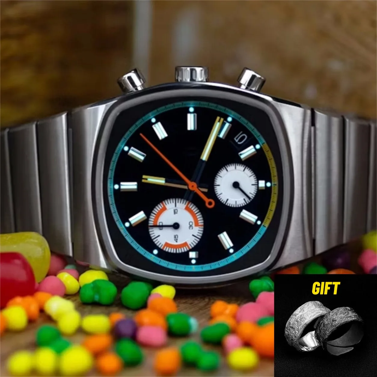 Montres carrées CILOA pour homme, style rétro, automatiques, en acier, de plongée, à quartz, en acier inoxydable, de luxe, neuves, de marque pour homme