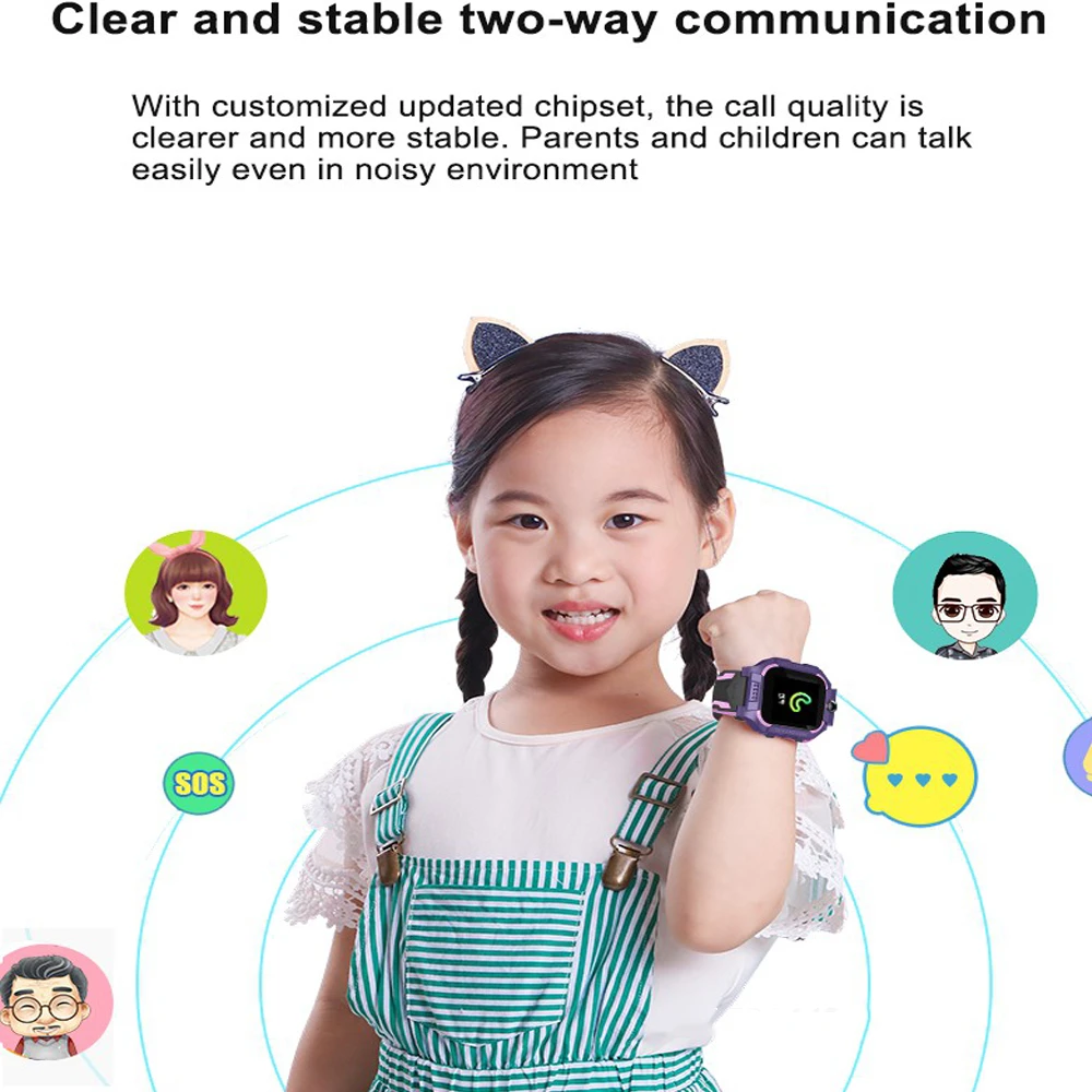 KGG Q19 Kids Smart Watch 2g Sim Card Smartwatch for Children Sos Call Phone Camera Voice Chat Photo Boy Girl Gift Color Screen